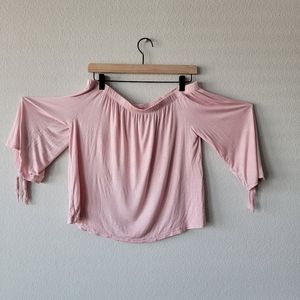 OFF SHOULDER BLOUSE | PINK | SIZE L |